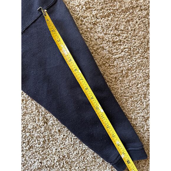 Vintage Paris Sport Club Ladies M Black Cropped 3/4 Sleeve Crewneck Sweatshirt - Picture 7 of 7